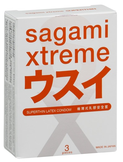 Ультратонкие презервативы Sagami Xtreme SUPERTHIN - 3 шт. - Sagami - купить с доставкой в Шахтах