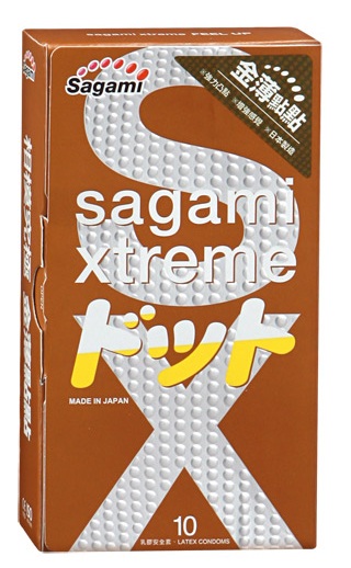 Презервативы Sagami Xtreme FEEL UP с точечной текстурой и линиями прилегания - 10 шт. - Sagami - купить с доставкой в Шахтах