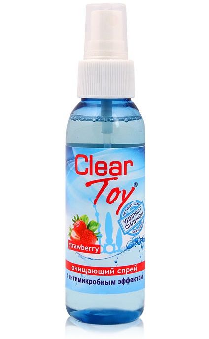Очищающий спрей для игрушек CLEAR TOY Strawberry - 100 мл. - Биоритм - купить с доставкой в Шахтах