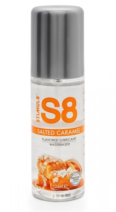Смазка на водной основе S8 Flavored Lube со вкусом соленой карамели - 125 мл. - Stimul8 - купить с доставкой в Шахтах