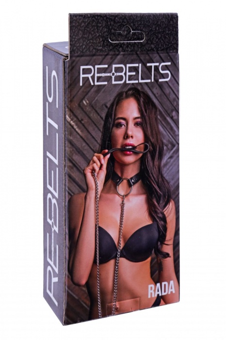 Черный поводок и чокер с кольцом Rada - Rebelts - купить с доставкой в Шахтах