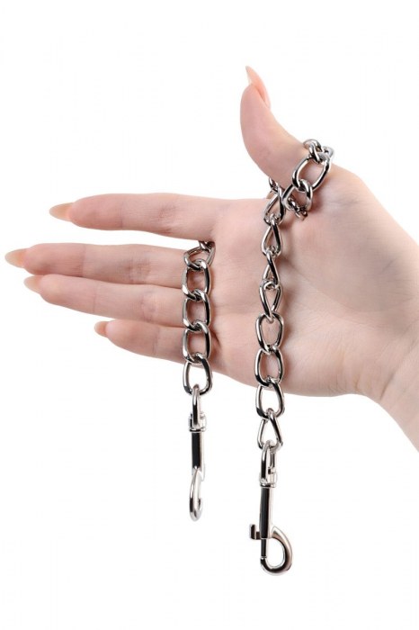 Серебристая соединительная цепочка с двумя карабинами - ToyFa - купить с доставкой в Шахтах