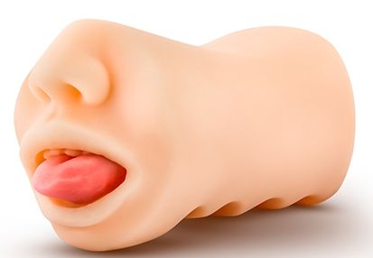 Телесный мастурбатор-ротик с язычком Oral Anne - Blush Novelties - в Шахтах купить с доставкой