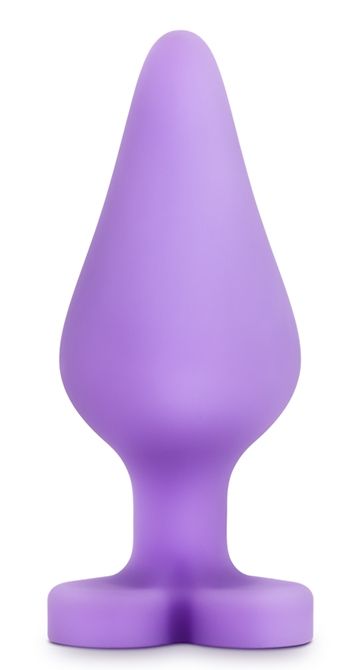 Фиолетовая анальная пробка Naughty Candy Heart Do Me Now - 8,9 см. - Blush Novelties - купить с доставкой в Шахтах