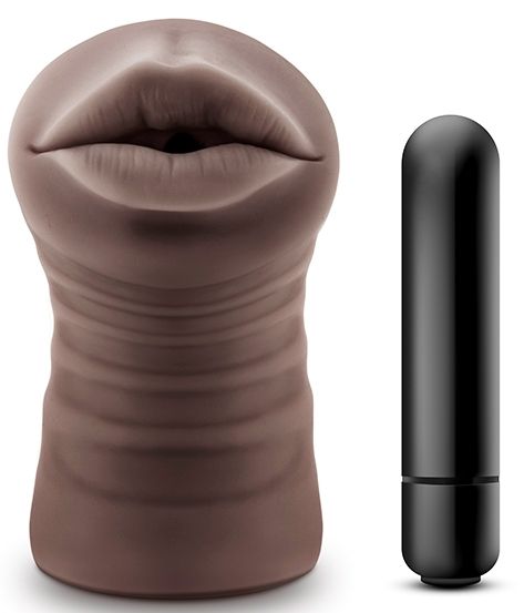 Коричневый мастурбатор-ротик Heather - Blush Novelties - в Шахтах купить с доставкой