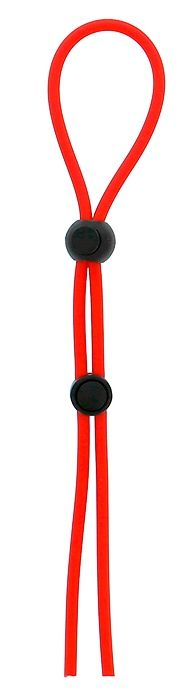 Красное лассо на пенис с двумя бусинами STRETCHY LASSO CAGE - Dream Toys - в Шахтах купить с доставкой