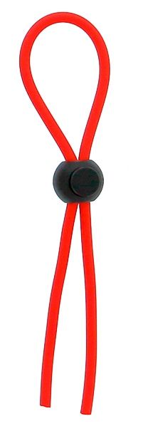 Красное эрекционное лассо с одной бусиной-утяжкой STRETCHY THIN LASSO - Dream Toys - в Шахтах купить с доставкой