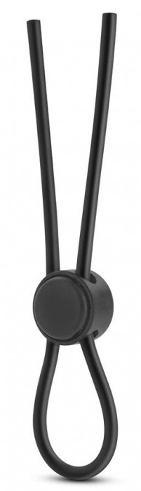 Черное силиконовое лассо на пенис SILICONE LOOP COCK RING - Blush Novelties - в Шахтах купить с доставкой