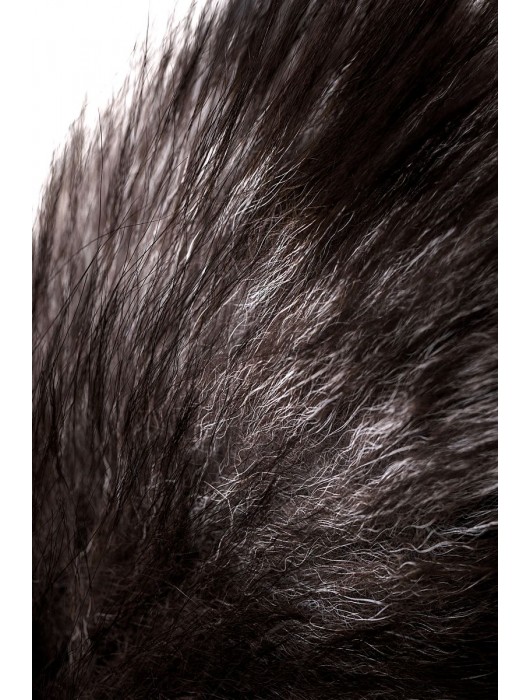 Серебристая металлическая анальная втулка с хвостом чернобурой лисы - размер S - ToyFa - купить с доставкой в Шахтах