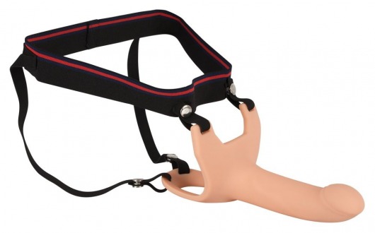 Силиконовый полый страпон на ремнях Silicone Strap-on - 16 см. - Orion - купить с доставкой в Шахтах