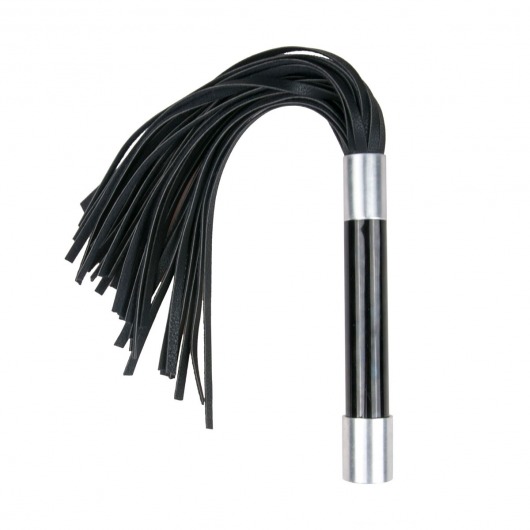 Черная плеть Easytoys Flogger With Metal Grip - 38 см. - Easy toys - купить с доставкой в Шахтах