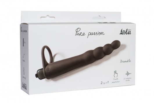 Черная вибронасадка для двойного проникновения Bramble - 16,5 см. - Lola Games - купить с доставкой в Шахтах