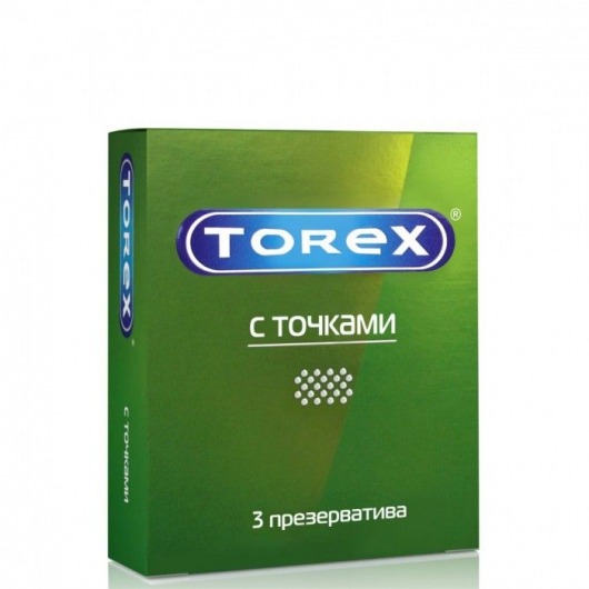 Текстурированные презервативы Torex  С точками  - 3 шт. - Torex - купить с доставкой в Шахтах