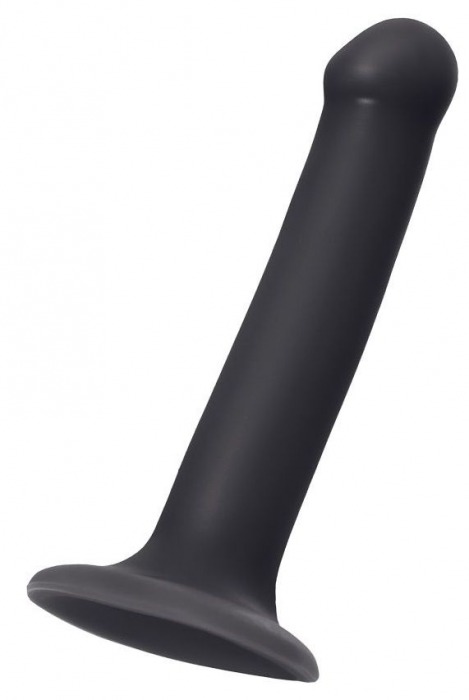 Черный фаллос на присоске Silicone Bendable Dildo M - 18 см. - Strap-on-me - купить с доставкой в Шахтах
