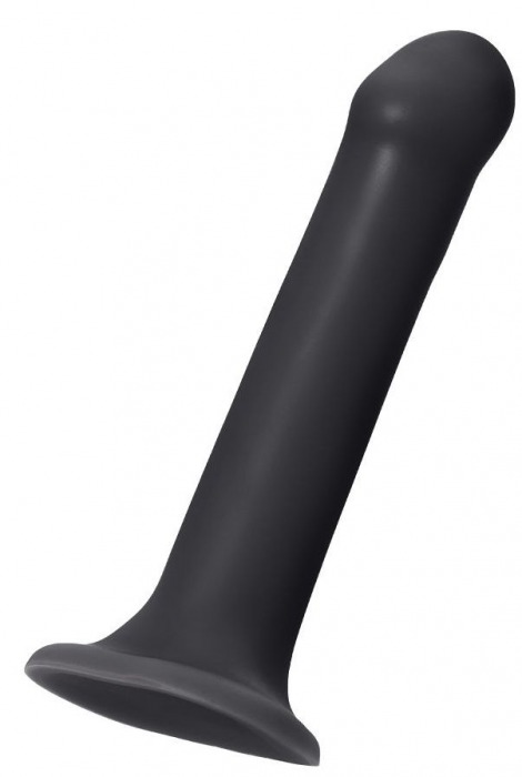 Черный фаллос на присоске Silicone Bendable Dildo XL - 20 см. - Strap-on-me - купить с доставкой в Шахтах