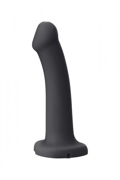 Черный фаллос с имитацией эякуляции Silicon Cum Dildo L - 19,6 см. - Strap-on-me - купить с доставкой в Шахтах
