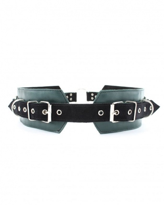 Изумрудный пояс Ladys Arsenal с колечками для крепления - БДСМ Арсенал - купить с доставкой в Шахтах