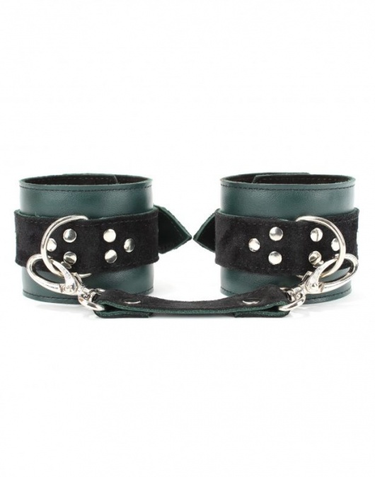 Изумрудные наручники Ladys Arsenal на карабинах - БДСМ Арсенал - купить с доставкой в Шахтах