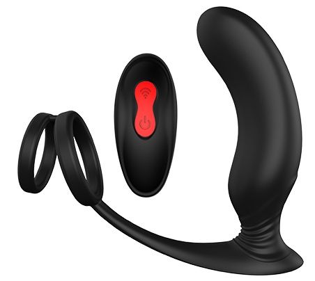 Черный массажер простаты REMOTE P-PLEASER - Dream Toys - в Шахтах купить с доставкой