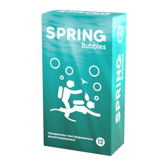 Презервативы SPRING BUBBLES с пупырышками - 12 шт. - SPRING - купить с доставкой в Шахтах