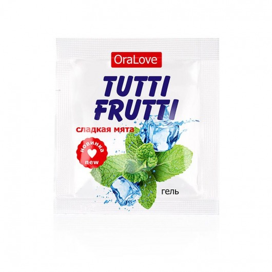 Пробник гель-смазки Tutti-frutti со вкусом мяты - 4 гр. - Биоритм - купить с доставкой в Шахтах