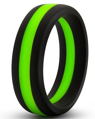 Черно-зеленое эрекционное кольцо Silicone Go Pro Cock Ring - Blush Novelties - в Шахтах купить с доставкой