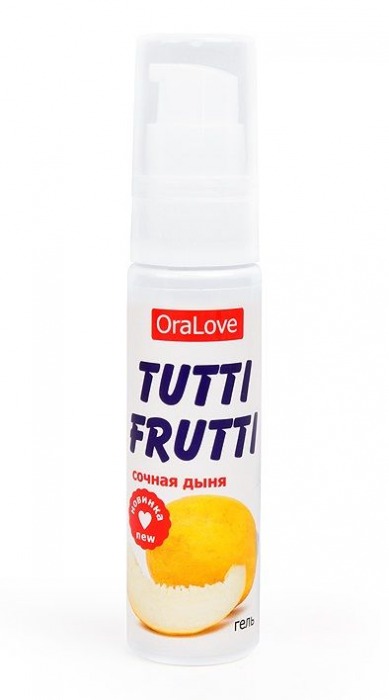 Гель-смазка Tutti-frutti со вкусом сочной дыни - 30 гр. - Биоритм - купить с доставкой в Шахтах