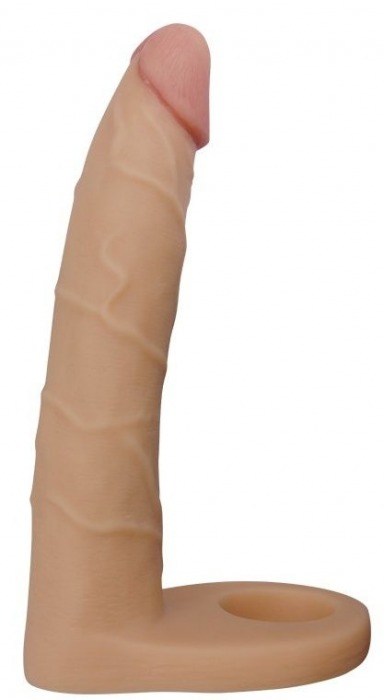 Телесная насадка-фаллоимитатор для двойного проникновения - 17 см. - Lovetoy - купить с доставкой в Шахтах