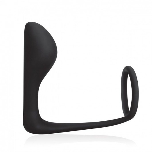 Стимулятор простаты с фиксацией эрекционным кольцом Prostate Gear - BlueLine - в Шахтах купить с доставкой