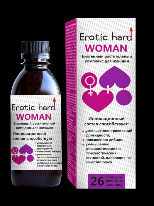 Женский биогенный концентрат для повышения либидо Erotic hard Woman - 250 мл. - Erotic Hard - купить с доставкой в Шахтах