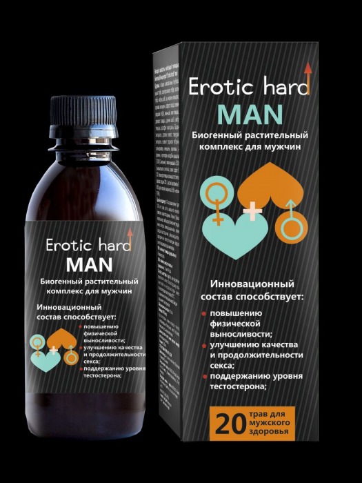 Мужской биогенный концентрат для усиления эрекции Erotic hard Man - 250 мл. - Erotic Hard - купить с доставкой в Шахтах
