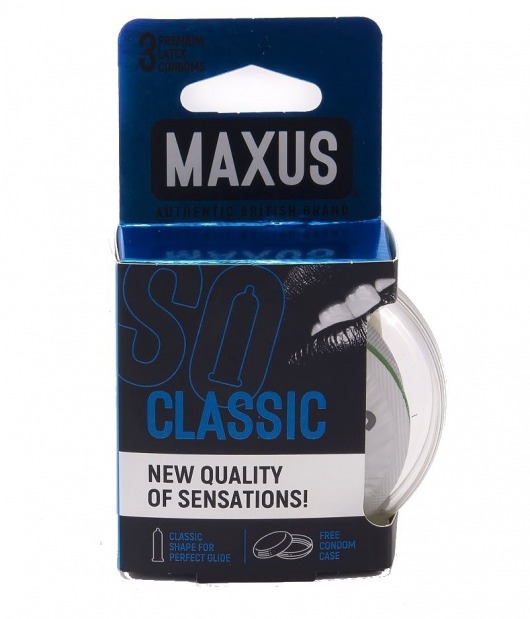 Классические презервативы в пластиковом кейсе MAXUS Classic - 3 шт. - Maxus - купить с доставкой в Шахтах