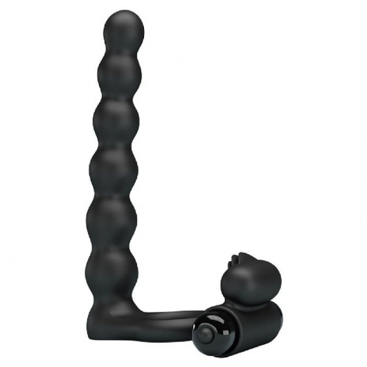 Черная насадка для двойной стимуляции Hercules Penis Sheath III - 15,3 см. - Baile - купить с доставкой в Шахтах
