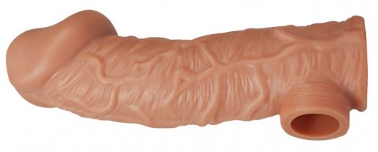 Телесная насадка на фаллос с фиксацией мошонки EXTREME SLEEVE - 15,6 см. - KOKOS - в Шахтах купить с доставкой