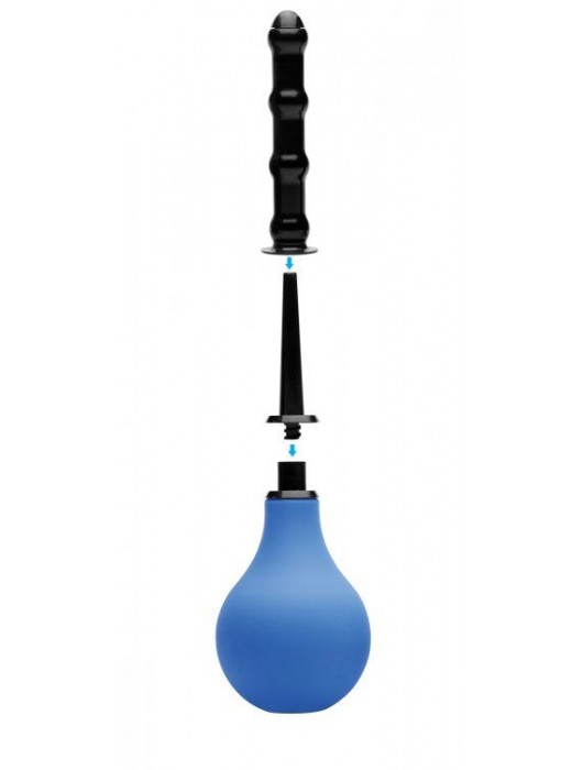 Анальный душ с 3 насадками Premium One-way Valve Anal Douche Set - XR Brands - купить с доставкой в Шахтах