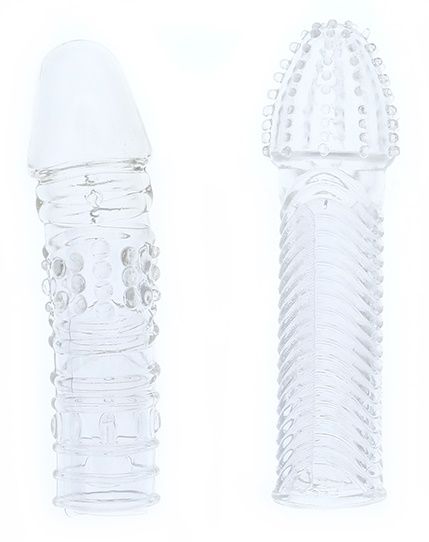 Комплект из 2 прозрачных насадок на пенис PENIS EXTENDER PACK - Dream Toys - в Шахтах купить с доставкой