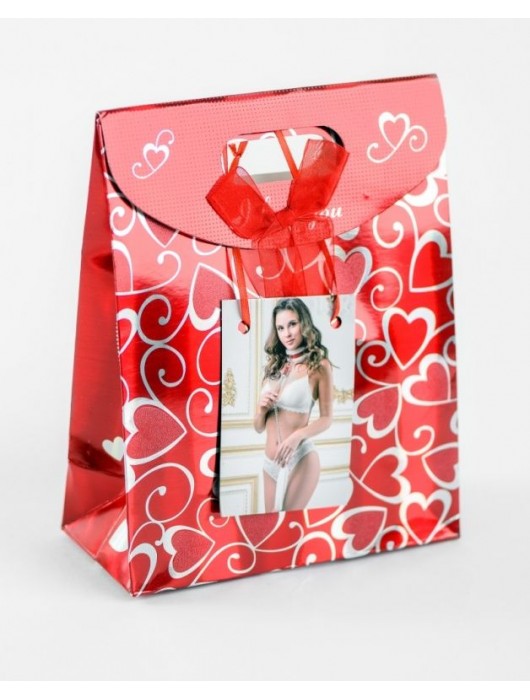 Бело-красный ошейник из натуральной кожи с нежным мехом - БДСМ Арсенал - купить с доставкой в Шахтах