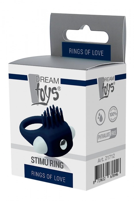 Синее эрекционное виброкольцо STIMU RING - Dream Toys - в Шахтах купить с доставкой