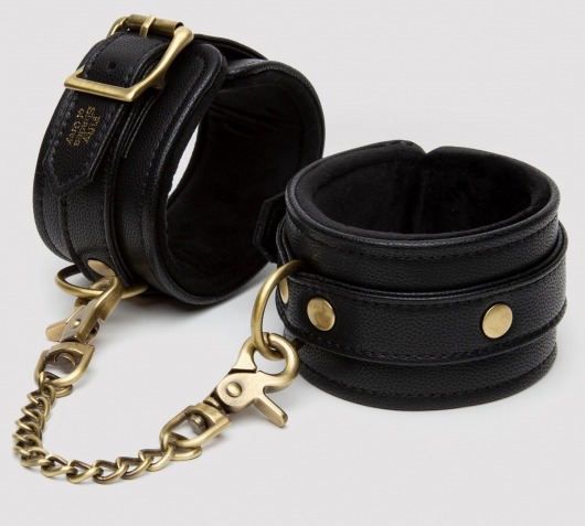 Черные оковы на ноги Bound to You Faux Leather Ankle Cuffs - Fifty Shades of Grey - купить с доставкой в Шахтах