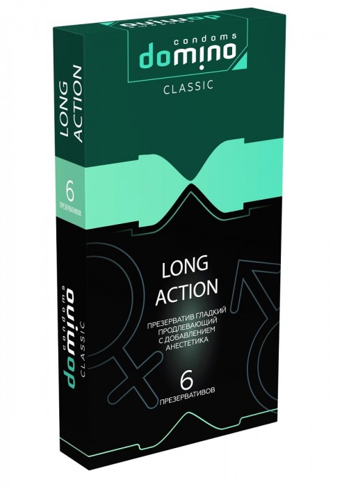 Презервативы с пролонгирующим эффектом DOMINO Classic Long action - 6 шт. - Domino - купить с доставкой в Шахтах