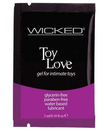 Лубрикант на водной основе для использования с игрушками WICKED Toy Love - 3 мл. - Wicked - купить с доставкой в Шахтах
