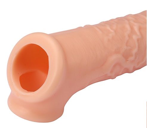 Телесная насадка EXTENDER WITH BALL STRAP 6.5 - 17 см. - Dream Toys - в Шахтах купить с доставкой