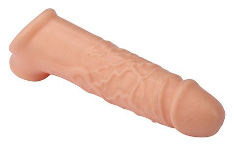 Телесная насадка EXTENDER WITH BALL STRAP 6.5 - 17 см. - Dream Toys - в Шахтах купить с доставкой