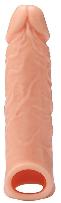 Телесная насадка EXTENDER WITH BALL STRAP 6.5 - 17 см. - Dream Toys - в Шахтах купить с доставкой