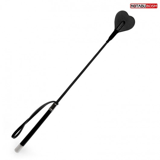 Черный стек с наконечником-сердечком - 54 см. - Notabu - купить с доставкой в Шахтах