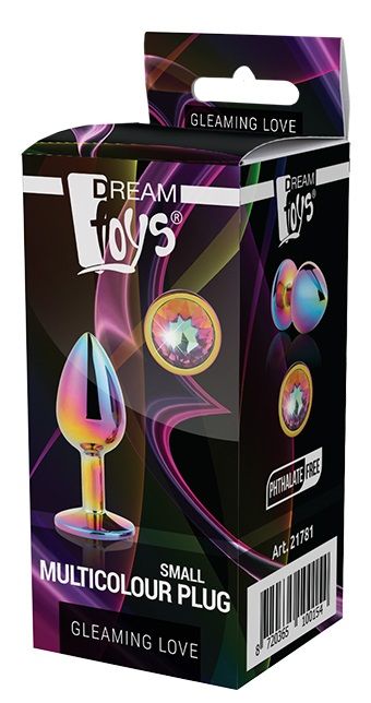 Голографическая анальная втулка с радужным кристаллом - 7,1 см. - Dream Toys - купить с доставкой в Шахтах