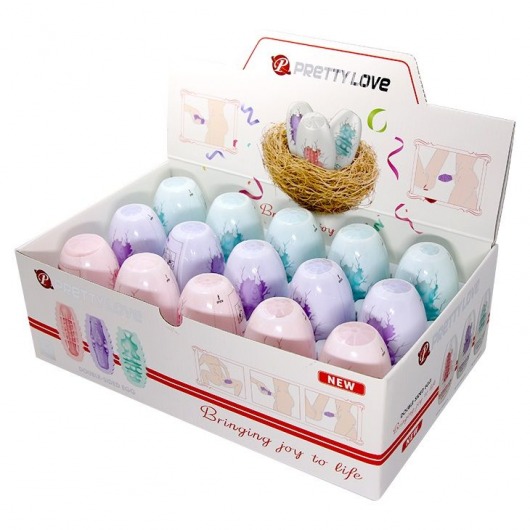 Набор из 15 мини-мастурбаторов Fantastic Egg Hard Boiled - Baile - в Шахтах купить с доставкой