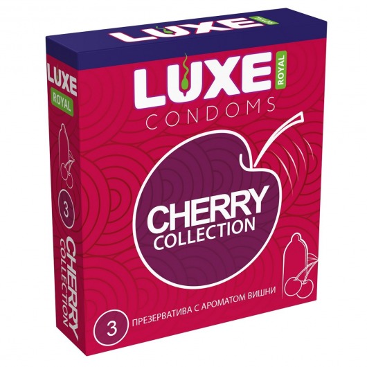 Презервативы с ароматом вишни LUXE Royal Cherry Collection - 3 шт. - Luxe - купить с доставкой в Шахтах