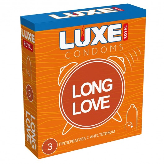 Презервативы с продлевающим эффектом LUXE Royal Long Love - 3 шт. - Luxe - купить с доставкой в Шахтах