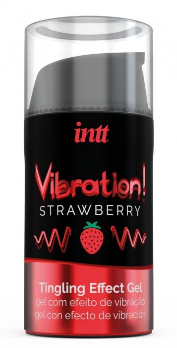 Жидкий интимный гель с эффектом вибрации Vibration! Strawberry - 15 мл. - INTT - купить с доставкой в Шахтах
